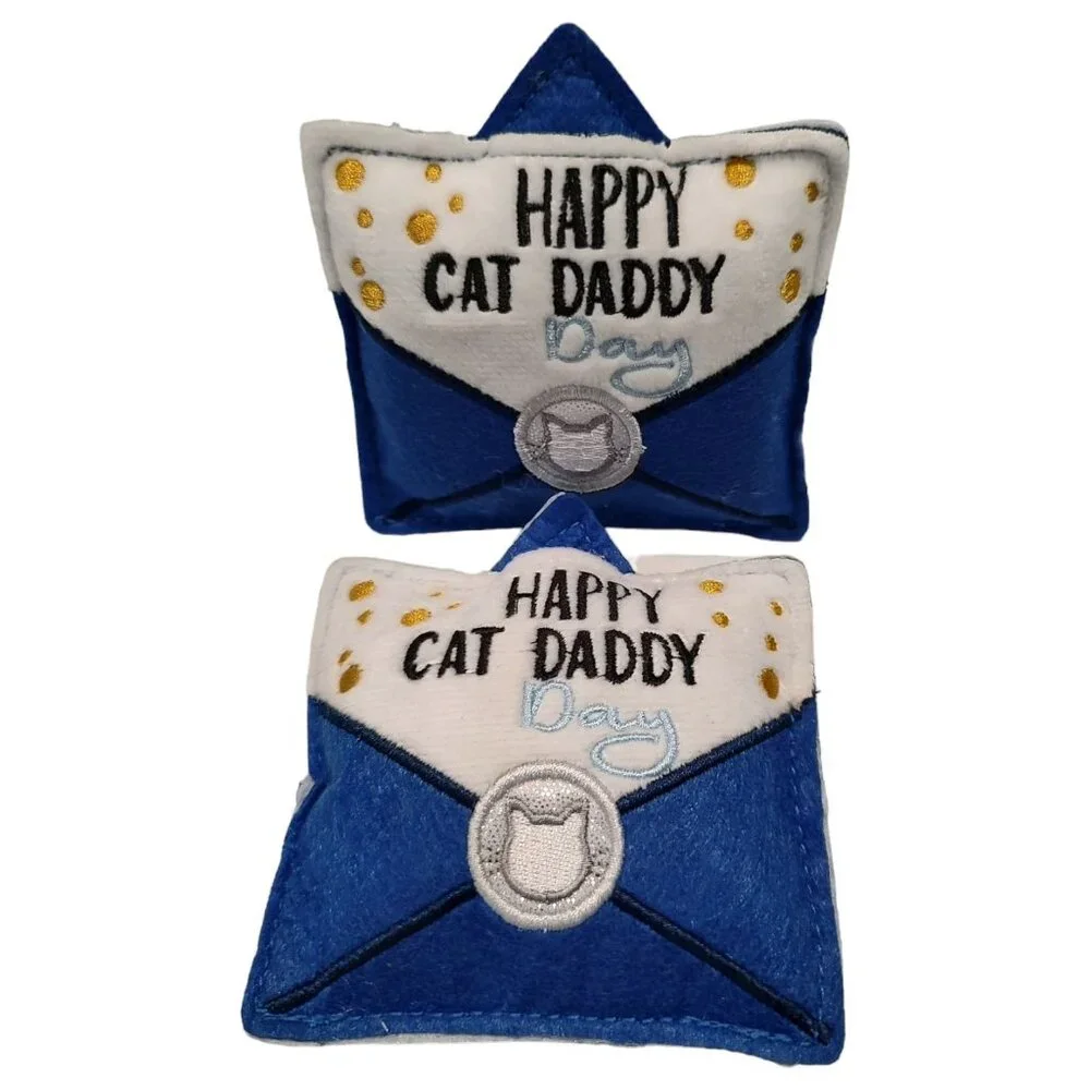 Father's Day Cat Daddy Letter Plush Cat Toy With Catnip By Frisco - Picture 4 of 14